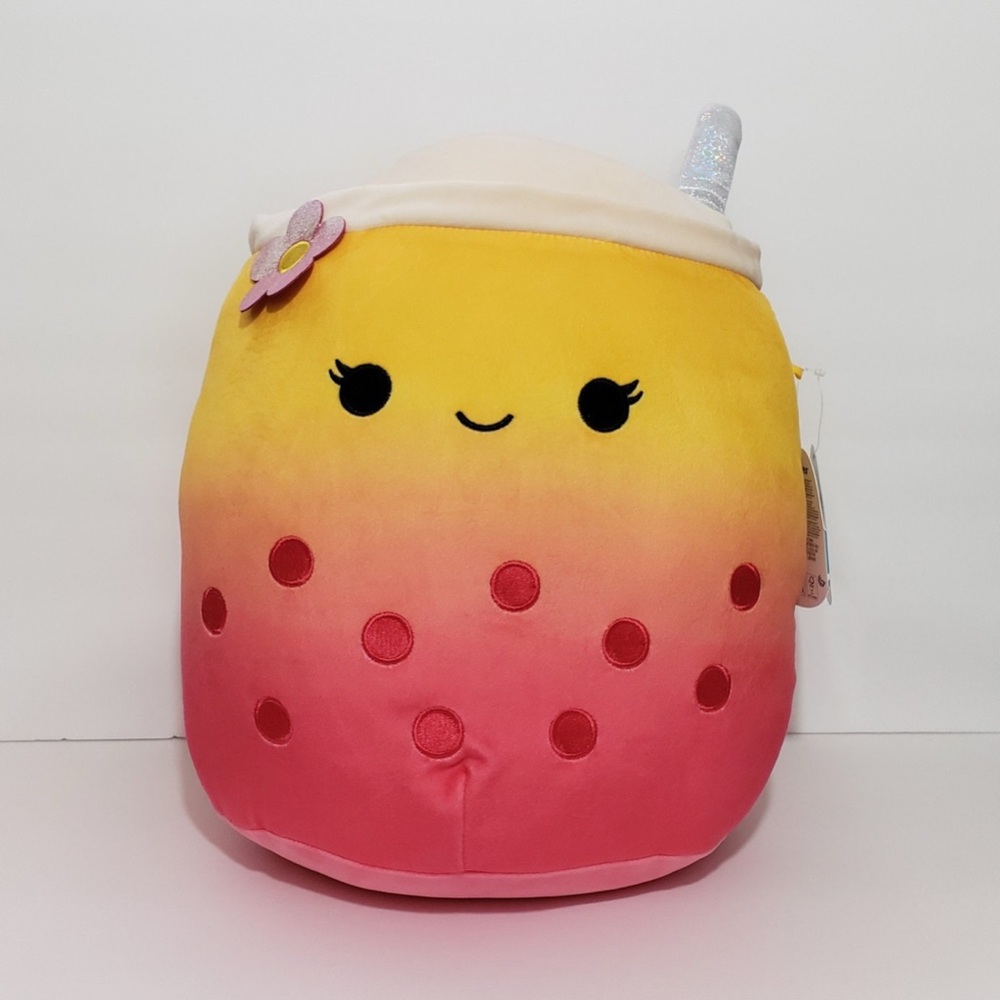 🆕 Jazwares Squishmallows 14 inch Bergit Gradient Boba Tea Soft Stuffed Plush Toy